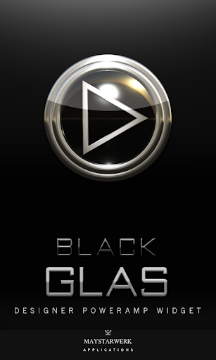 Poweramp Widget Black Glas