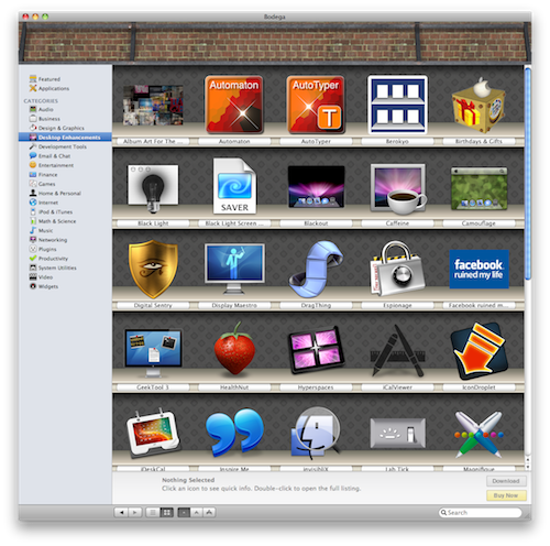 Bodega, appstore officiel