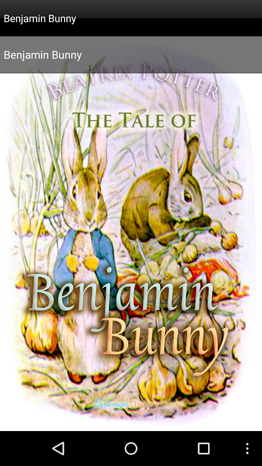 Benjamin Bunny Audio Book Screen 2