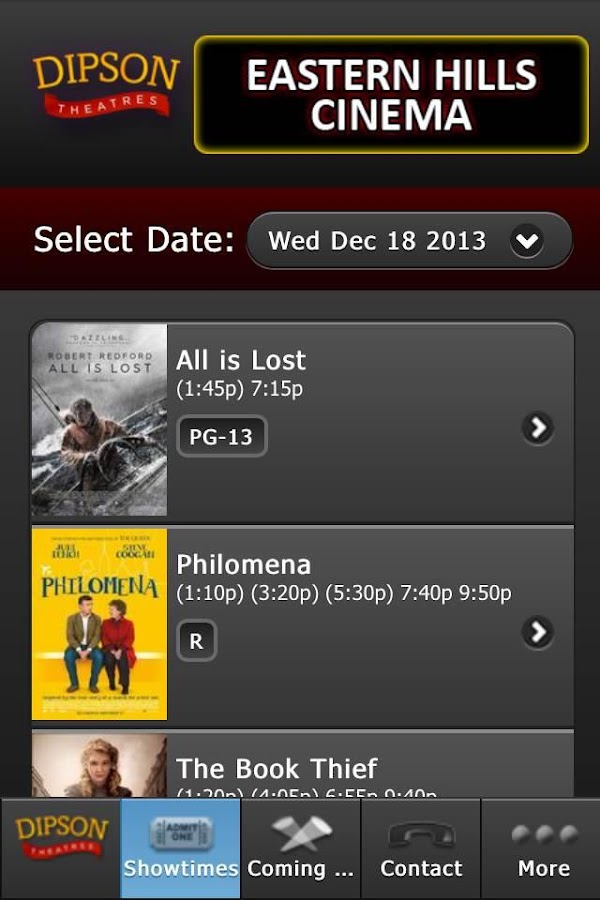Dipson Theatres Android Apps on Google Play