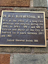Dr. D. C. Bloemendall, M.d. Plaque 