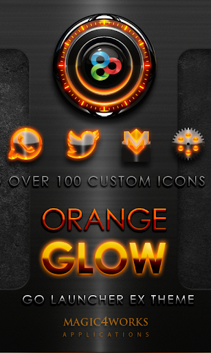 GO Launcher Theme Orange Glow