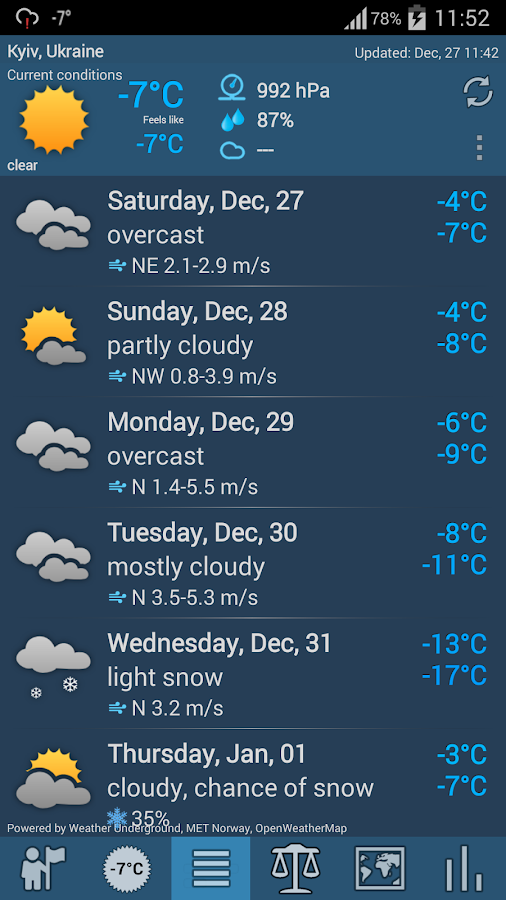 Weather ACE погодные иконки — приложение на Android
