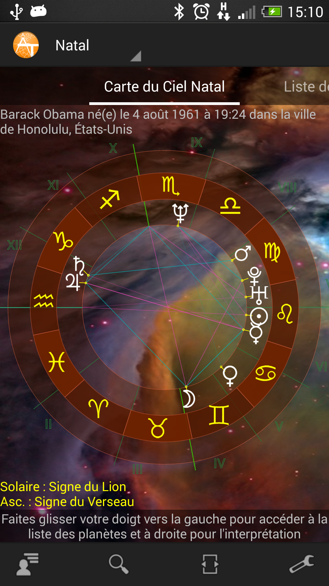 Android application AstroTab screenshort