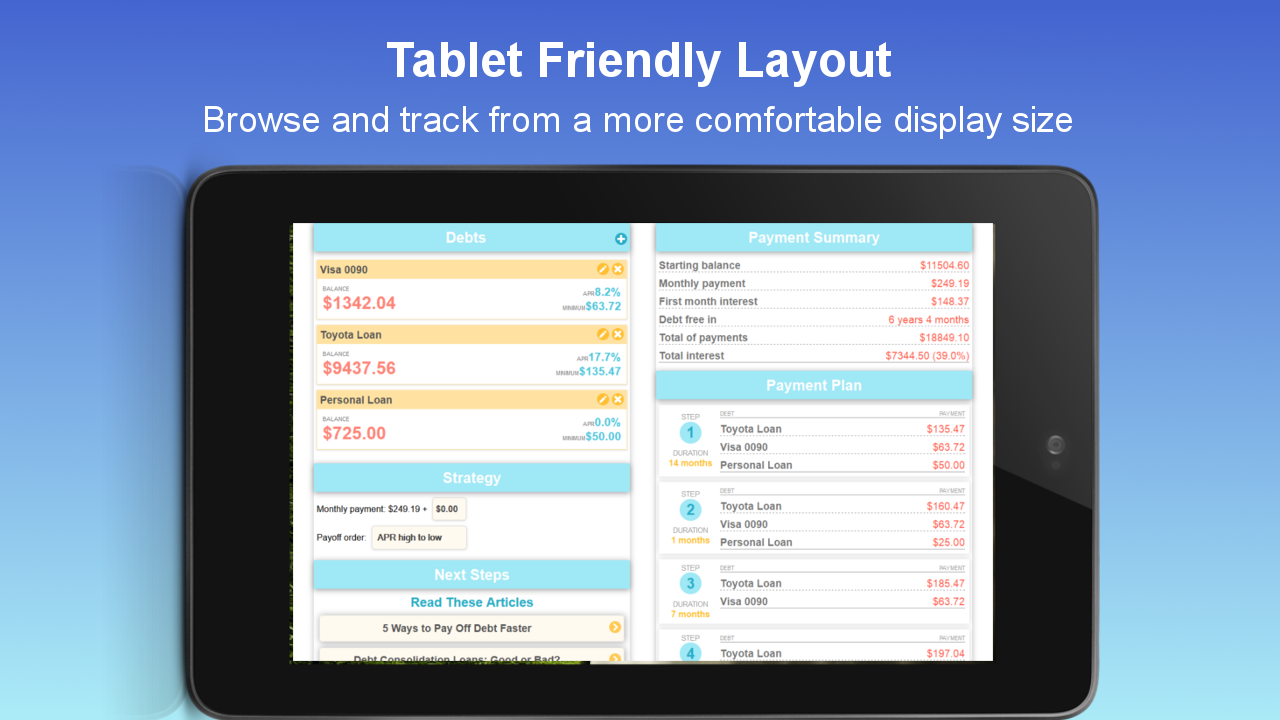 Debt Payoff Planner - Android Apps on Google Play