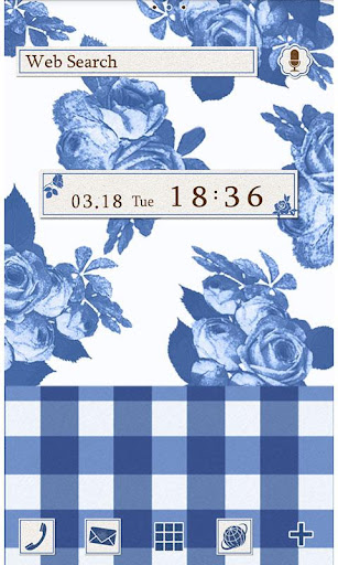 Blue Gingham and Rose [+]HOME