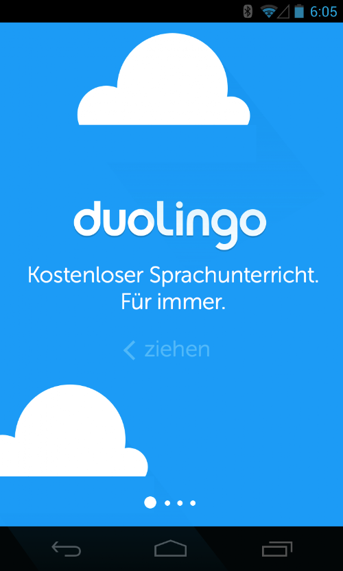 Android-Anwendung Duolingo: language lessons Screenshot