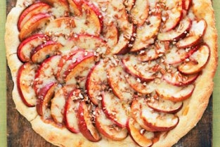 Apple Cheddar Pizza with Toasted Pecans