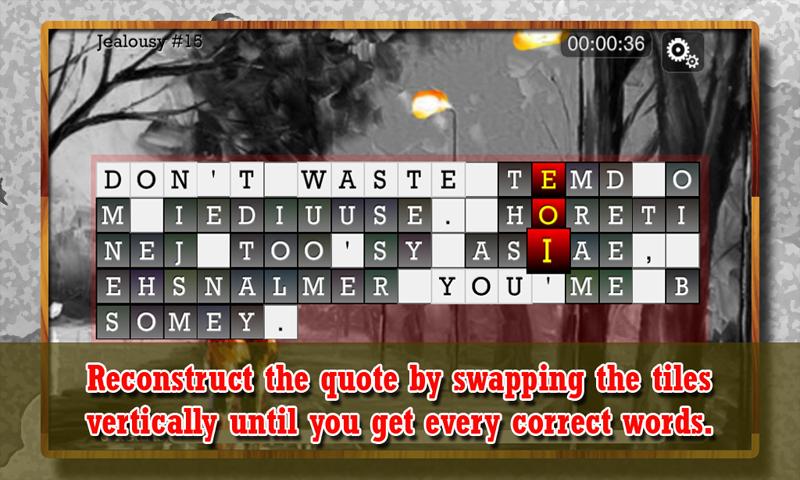 WORD PUZZLE for ROMANTIC SOUL Screen 2