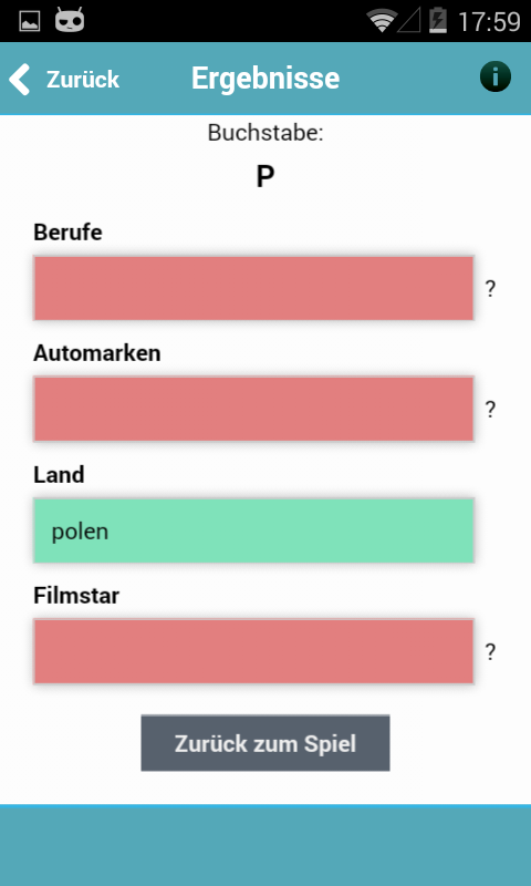 Stadt Land Fluss Duell Screen 2