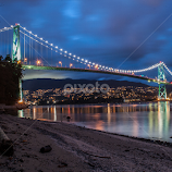 Vancouver's Lions Gate Bridge At Dusk by Daniel Gorman -  