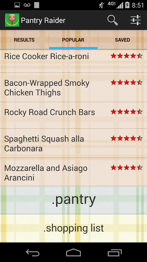 Android application Pantry Raider - Recipes &amp; More screenshort