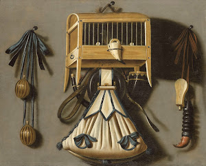 RIJKS: Johannes Leemans: Still Life with Implements of the Hunt 1678