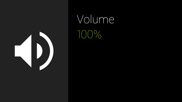 volume settings