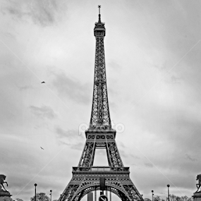 Eiffel tower with red car by Jason Lovell - Buildings & Architecture Public & Historical