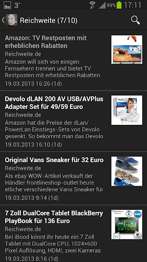 Reichweite.de Bargain App