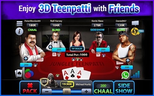 Junglee Teen Patti 3D