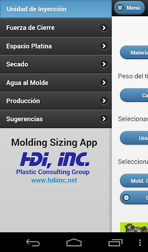 Molding Sizing App