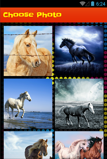 Horses Slide Puzzle Game