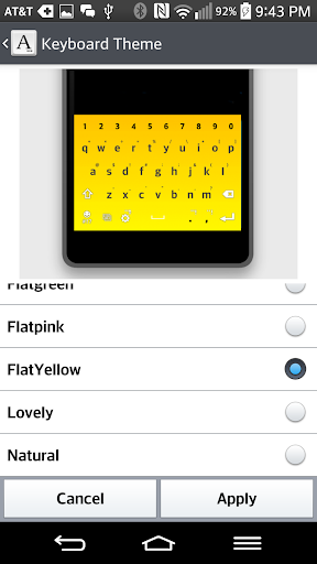 FlatYellow Keyboard LG THEME