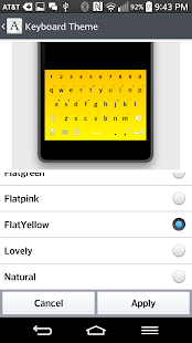 Lastest FlatYellow Keyboard LG THEME APK for Android
