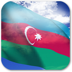 3D Azerbaijan Flag logo