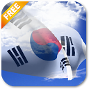 3D South Korea Flag mobile app icon