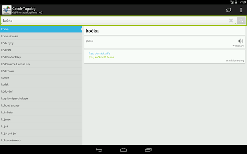 Free Czech-Tagalog Dictionary APK