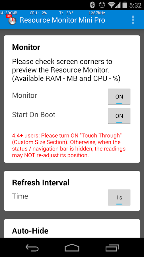    Resource Monitor Mini Pro- screenshot  