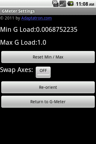 Aircraft G Meter Screen 2