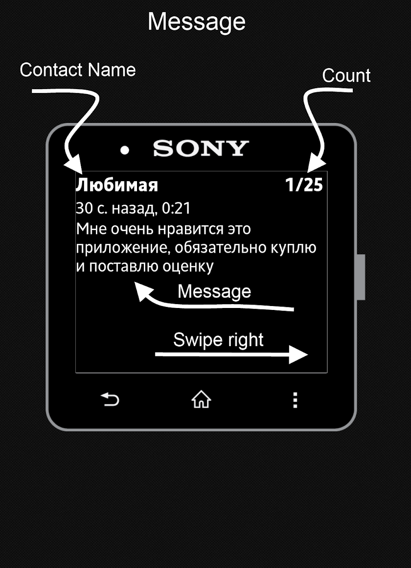 My SMS for SmartWatch 2 Screen 2