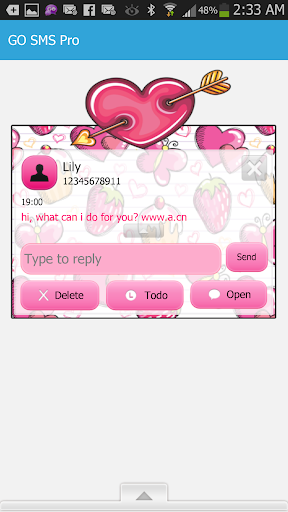 【免費個人化App】GO SMS - Sweet Hearts 3-APP點子