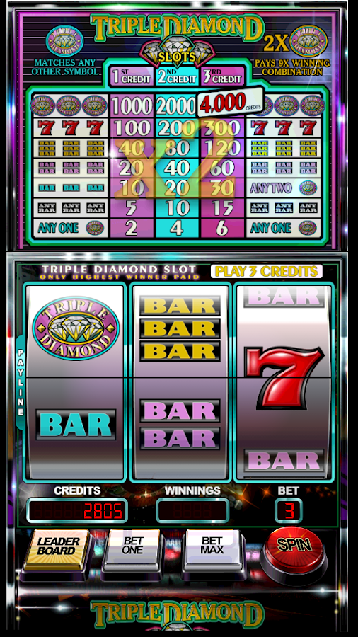 Free triple diamond 9 line slots vegas world