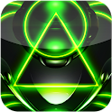 3D glow green GO theme logo