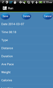 MyExerciseLog - náhled