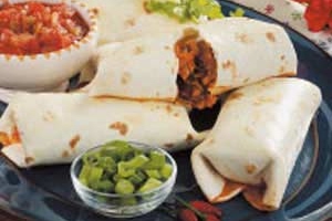 Baked Pork Chimichangas