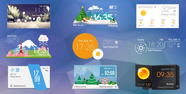 Material design weather widget