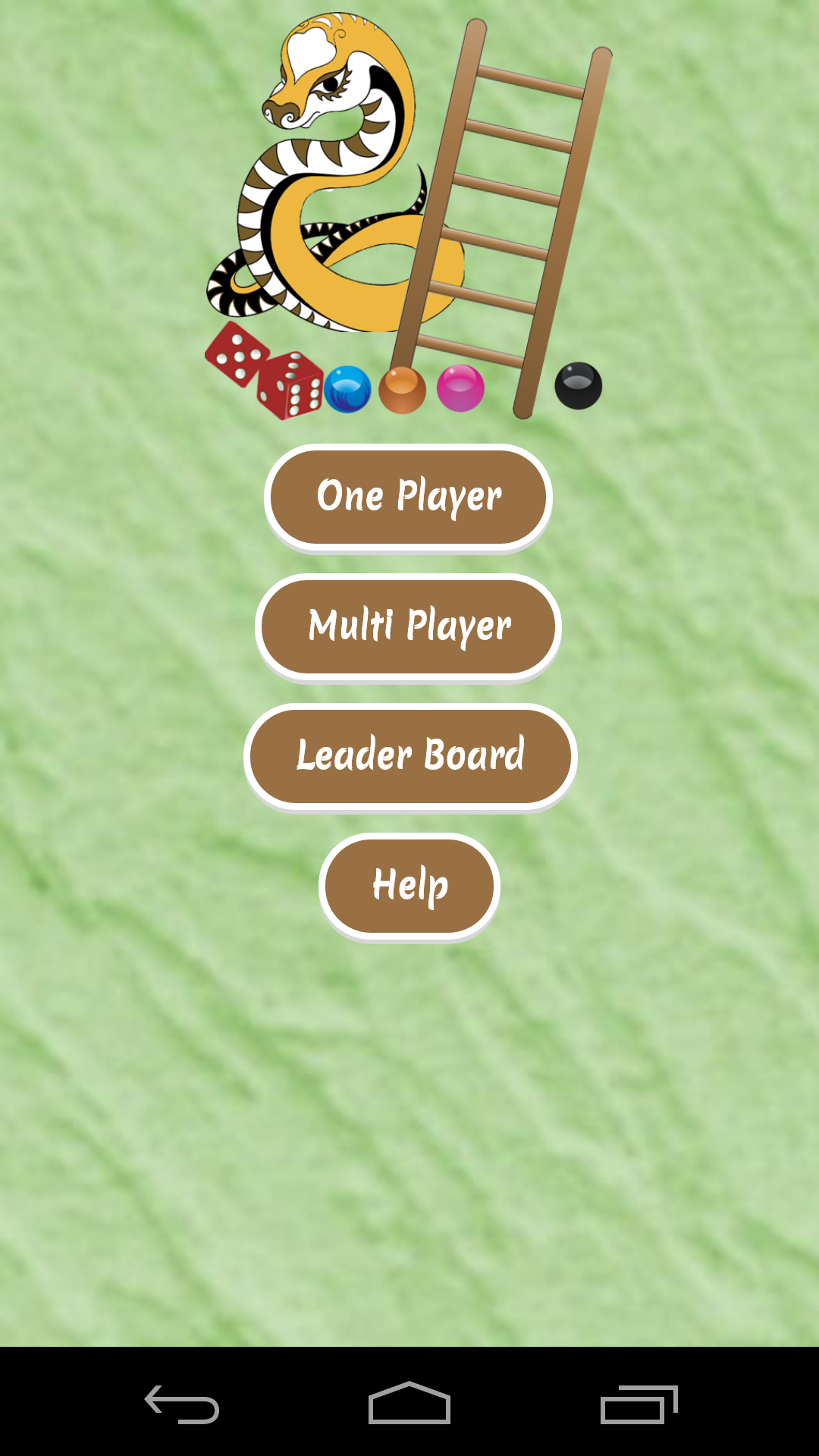 Android application Snakes And Ladders screenshort