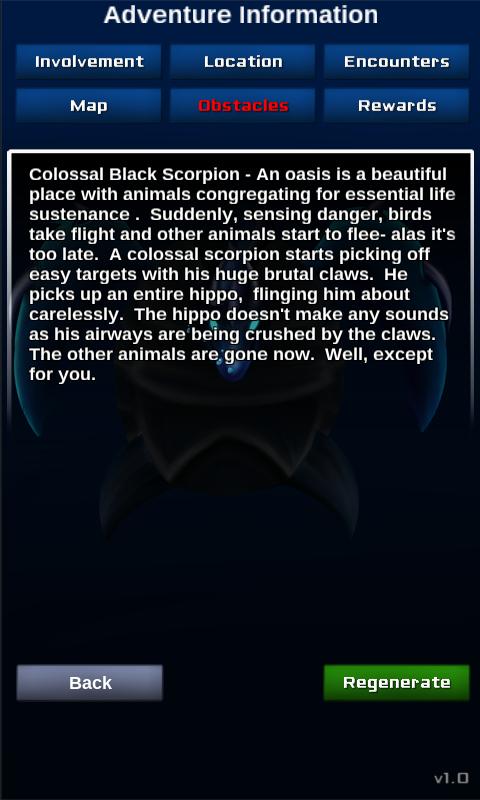 Adventure Generator Screen 2