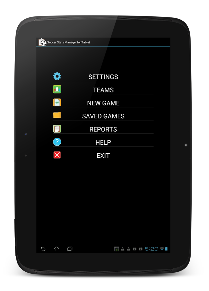 Soccer Stats Manager (Tablet) Screen 2