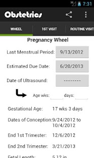 Obstetrics + Pregnancy Wheel