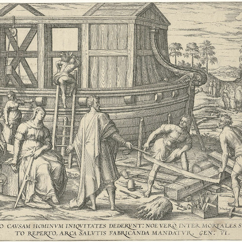 Noach bouwt de ark, Symon Novelanus (toegeschreven aan), 1577 1627 Rijksmuseum
