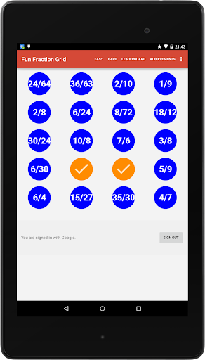 Fun Fraction Grid