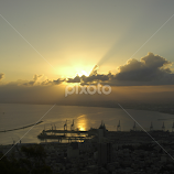 Haifa Bay, Israel at Sunset by Mike DeLong -  