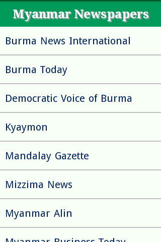 Myanmar Newspaper Site List