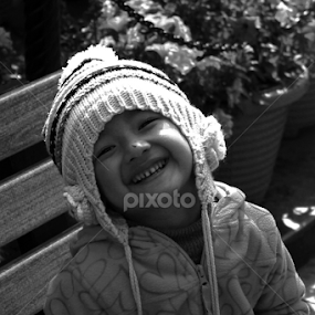 Smile. :) by Monoj Das - Black & White Street & Candid