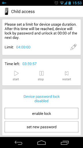 Child Lock Widget