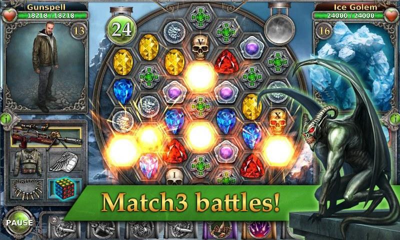Android application Gunspell - Match 3 Puzzle RPG screenshort