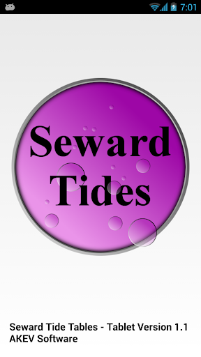 Seward Tide Tables Tablet