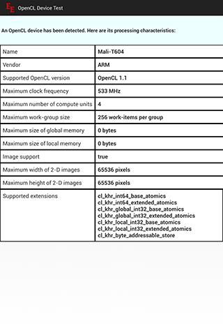 OpenCL Device Test